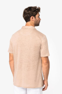 Polo en lin homme - Native Spirit - Réf: NS220 - 100% lin, coupe ajustée, plusieurs tailles et couleurs disponibles_3