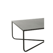 Table basse Dezi - pied croix en métal noir - design moderne et épuré_3