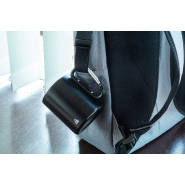 Mug thermos à double paroi en acier inoxydable recyclé - poignée mousqueton - 300 ml - couleur noire_3