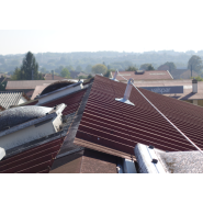 Ligne de vie sur potelet absorbeur - dispositif d'ancrage horizontal pour bac sec et panneau sandwich_3