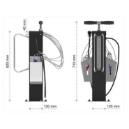 Station de réparation et gonflage compacte, en acier inoxydable ou galvanisé - Outils intégrés - PRS-SV20_3
