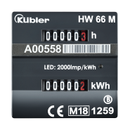 Compteur double énergie/horaire HW66 - 48x48 mm - IP65 - LED - Alimentation 115/230 VCA_3