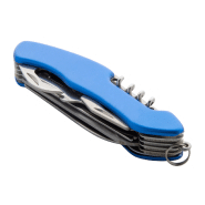 Couteau de poche multifonctions en acier inoxydable - 12 fonctions - manche en aluminium bleu_3