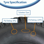 22x11.00-10 Pneu pour tondeuse à gazon 4ply Multi Turf Grass Wanda P332 670kgs Off Road Use_3