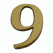 Chiffre autocollant doré - 9_3