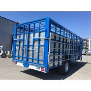 Bétaillère série spéciale pose à terre hydraulique - JP Construction - modèles BRS 40 à BRS 70 avec fond ouvrant et suspension hydropneumatique_3