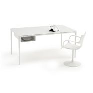 Sovet - Bureau droit Slim design Matthias Demacker - 140 cm - Structure aluminium et plateau personnalisable_3