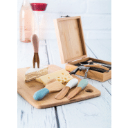 Set de couteaux à fromage - 4 pièces - Manche en bambou - Avec boîte cadeau noire - André Philippe_3