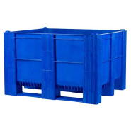 Caisse-palette en plastique gerbable - Parois pleines ou ajourées - Normes Europe - Capacités de 250 à 1060 L_3