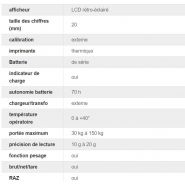 Balance compteuse ELW-6080-TCP avec imprimante - Balance Milliot - Portée max. 600 kg - Plateau inox 600x800 mm_3