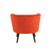Fauteuil Dulzura - Structure en bois antique et textile orange - L80 x H75 x P70 cm_3