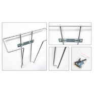 Présentoir Mural 1 case A4 - Fil 100% métallique Réf : 410001 - Capacité 7,5 cm_3