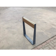 Support et appuis vélos en acier renforcé 8mm et bois de Mélèze - Design contemporain Wood City_4