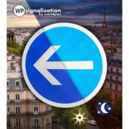 Panneau prescription temporaire BK21-2 - Obligation de tourner à gauche avant le panneau_3