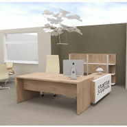 Bureau d'angle T45 avec desserte dos design - Quadrifoglio - Gauche, Orme_3