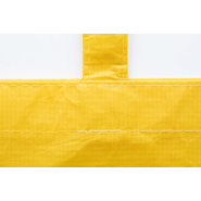 Tote bag publicitaire en RPET - anses longues - laminé 100 g/m² - couleur jaune - 44 g_3