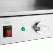 Plancha électrique lisse en ACIER poli - L 525 mmo | Buffalo - CU626_3