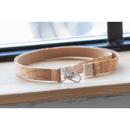 Tour de cou en liège - avec mousqueton en métal et système anti-étranglement en plastique paille de blé_3