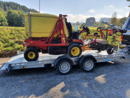 Plateau porte-engin abaissable TOHACO à suspensions pneumatiques - 370x150 cm - PTAC 2700 Kg - 2 essieux freinés - Référence - MG 400 182 3500 3 S_3