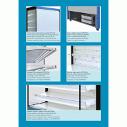 Vitrine murale ouverte réfrigérée compact tout inox Cronus 1310 - 1315x665x1920mm - AC1250_3