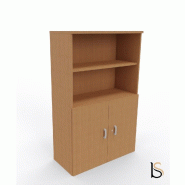 Armoire moyenne avec portes basses - Mobel Linea - 80, Poirier_3