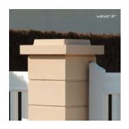 Chapeau de pilier plat double couronnement - chapeau de poteau - weser - 32 x 32 x 7 cm à  50 x 50 x 6 cm_3