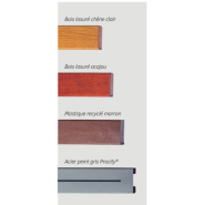 Banc public sobre et noble - bois, acier ou plastique recyclé - SILAOS_3