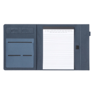 Porte-documents RPET - Polyester 600D format A4 avec support mobile pliable et bloc-notes 20 feuilles_3