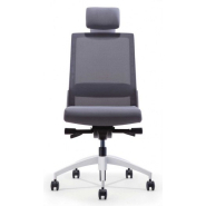 Siège opérateur Créa Premium Blanc - Référence 9499 SB A - Dossier résille grise et mécanisme synchrone_3