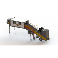 Cabine de tri mobile pour déchets - Screenpod SPS122 M - 2 baies compactes avec 4 places de tri, climatisation et convoyeur à vitesse variable_4