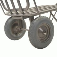 Chariot de transport professionnel - acier robuste - 27,8kg - roues pneumatiques ou increvables - Matador_3