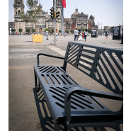 Banc public en acier galvanisé UM379M - traitement Ferrus anti-corrosion_3