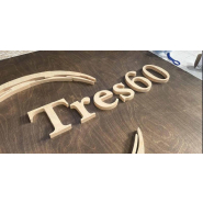 Panneau d'enseigne en bois vintage - style rétro sans lumière_3