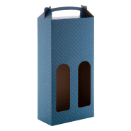 Boîte à vin en carton ondulé - impression quadri sur mesure avec poignée - pour 2 bouteilles de 0,75L_3
