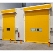 Porte rapide Auto‐reparable® avec système breveté et armoire électronique intégrée_3