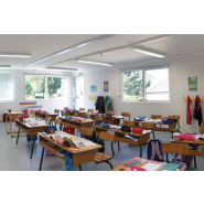 Classe modulaire bien ventilée et adaptée à l'apprentissage