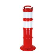 28640 - Poteau de signalisation avec balise modulable rétroréfléchissante - chaînes incluses et hauteur ajustable_3