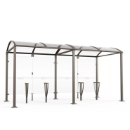 Appui vélo Lisbonne - sur platine ou scellement direct - faible encombrement - largeur 505 mm - hauteur 870 mm - tube acier 80 x 40 mm_3