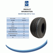 Pneu pour voiturette de golf 18x8,50-8, 4 plis, pour quad tout-terrain sur jante blanche – Wanda P509_3