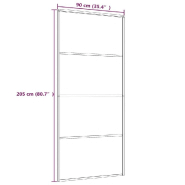 Vidaxl porte coulissante verre esg dépoli et aluminium 90x205 cm blanc 151661_3