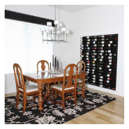 Ws21cluxe - casier à bouteilles mural en métal finition chrome luxe - 6 à 18 bouteilles - VintageView Series 2_3