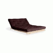 Canapé convertible futon ROOTS - Pin naturel - Coloris brown - Couchage 140x200 cm - Design japonais et scandinave_3