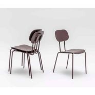 Chaise NEW-SCHOOL - design vintage revisité, empilable, configurable et polyvalente_3