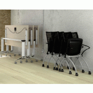 Chaise visiteurs avec assise rabattable Viena - Mobel Linea. - 1 siège_3