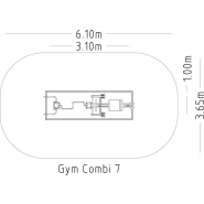 Équipement de fitness extérieur - Denfit Gym Combi 7 - 8065120 - Hags - Vert, montage sur dalle ou plot béton_3