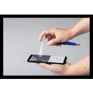 Stylo spray publicitaire - bille plastique encre bleue avec spray désinfectant - capacité 3 ml_3