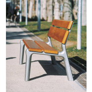 Banc public Delta XXI UM363W - robuste avec piètement en fonte ductile, traitement Ferrus et lattes en bois tropical_3