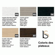 Table de réunion ronde Rail en bois- Bralco - 120, Chêne blanc_3