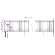 Vidaxl clôture en treillis métallique et piquet d'ancrage vert 1,1x10m 154130_3