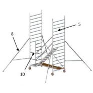 Échafaudage roulant venus - fortal sa - charge d’exploitation par module de plancher 200 kg/m²_3